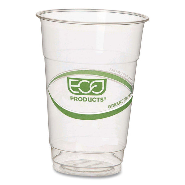 GreenStripe PLA Cold Cups, 10 oz, Plastic, Clear, 1,000/Carton (ECOEPCC10GS) Case of 1000