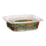 Renewable and Compostable Rectangular Deli Containers with Lid, 24 oz, 4 x 5.5 x 2, Clear, Plastic, 50/Pack, 4 Packs/Carton (ECOEPRC24) Case of 200