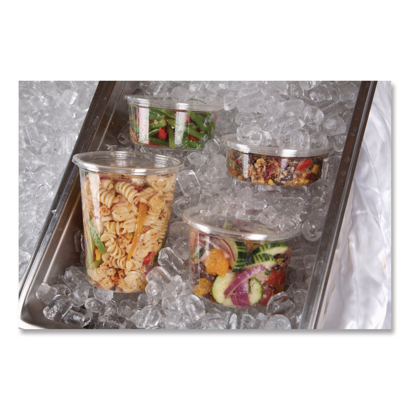 Round Deli Containers, 32 oz, 4.63" Diameter x 5.5" h, Clear, Plastic, 500/Carton (ECOEPRDP32) Case of 500