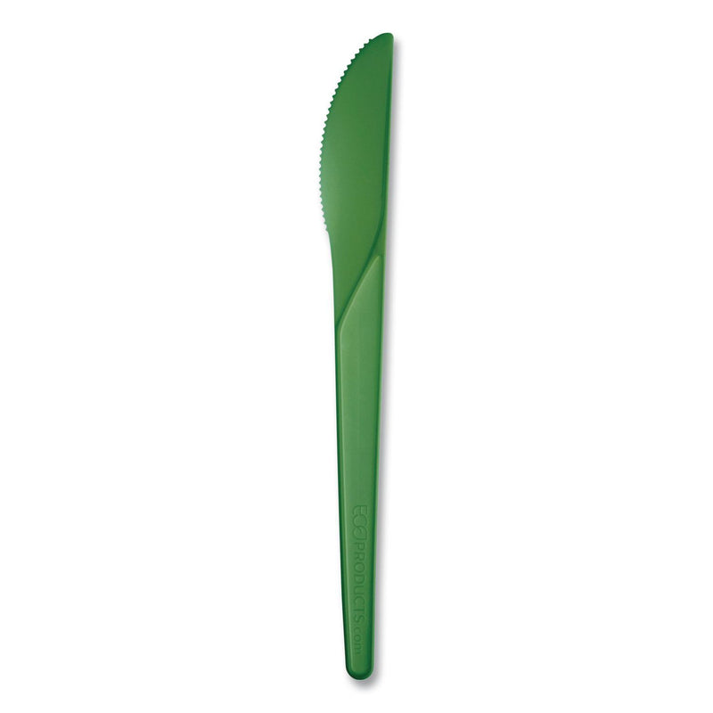 Plantware Compostable Cutlery, Knife, Plastic, Green, 1,000/Carton (ECOEPS011G) Case of 1000