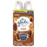 Glade Air Freshener, Cashmere Woods Scent, 8.3 oz Aerosol Can, 2/Pack (SJN377361PK) Pack of 2