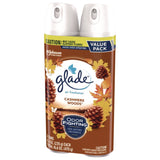 Glade Air Freshener, Cashmere Woods Scent, 8.3 oz Aerosol Can, 2/Pack (SJN377361PK) Pack of 2