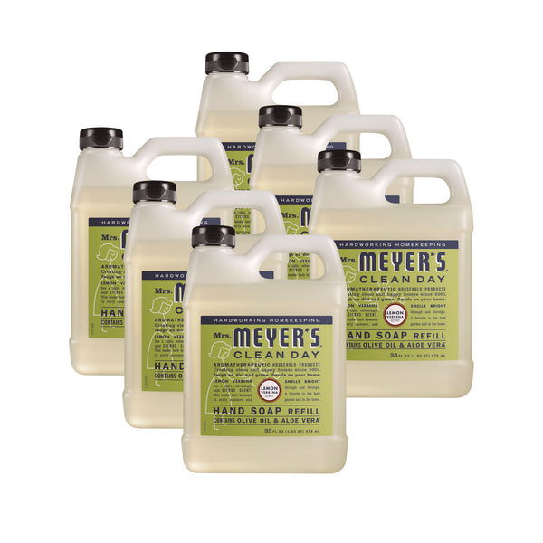 Mrs. Meyer's® Clean Day Liquid Hand Soap Refill, Lemon Scent, 33 oz, 6/Carton (SJN373219) Case of 6