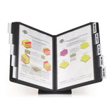 Durable® VARIO Document Holder, 10 Panels 15.5 x 6.5 x 10.75, Black Borders (DBL552201) Each