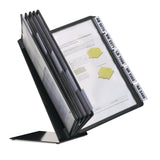 Durable® VARIO Document Holder, 10 Panels 15.5 x 6.5 x 10.75, Black Borders (DBL552201) Each