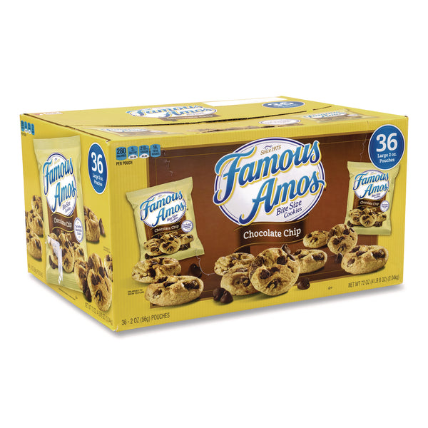 Famous Amos Famous Amos Cookies, Chocolate Chip, 2 oz Bag, 36/Carton (GRR22000424) Case of 36