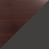 Alera® Single Pedestal Steel Desk, 45" x 24" x 29.5", Mahogany/Charcoal, Charcoal Legs (ALEHSD4524CM) Each