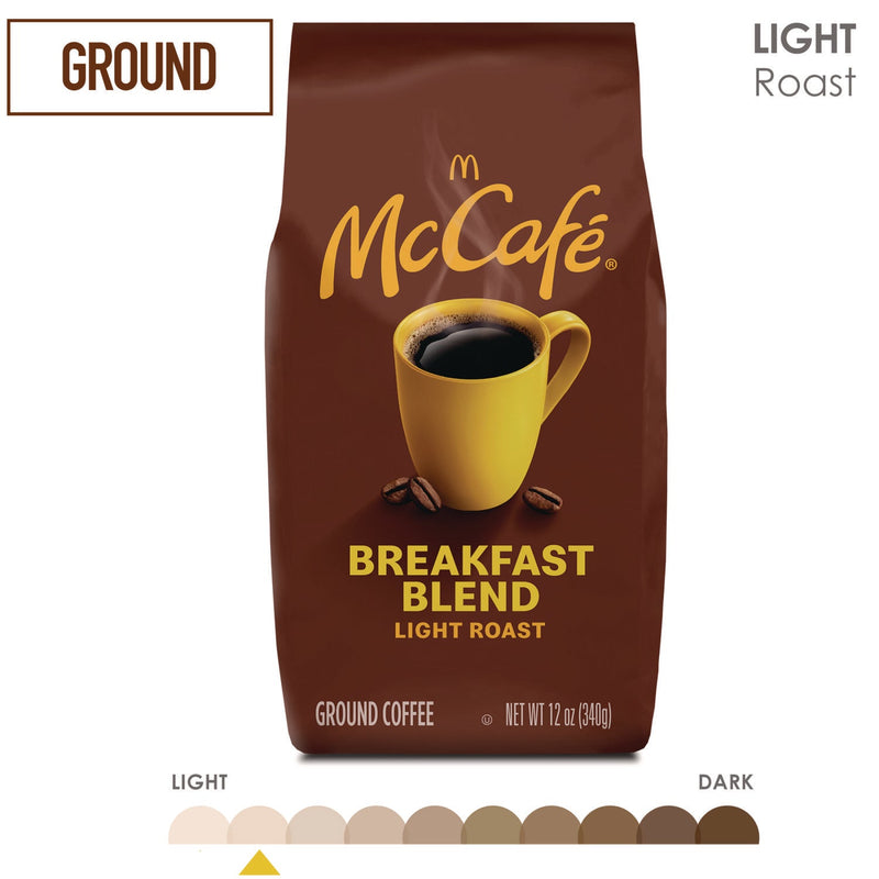 McCafe® Ground Coffee, Breakfast Blend, 12 oz Bag (GMT5533EA)