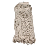 Impact® Layflat Regular Screw-Type Mop Head, Cotton, 24 oz, 1" Headband, White (IMP12124) Each