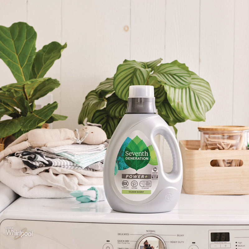 Seventh Generation Power Plus Laundry Detergent, Fresh Scent, 87.5 oz Bottle, 4/Carton (SEV45070CT) Case of 4