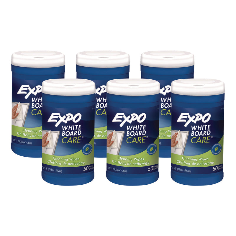 Expo® Dry-Erase Board-Cleaning Wet Wipes, 6 x 9, 50/Container, 6/Carton (SAN81850ACT) Case of 6