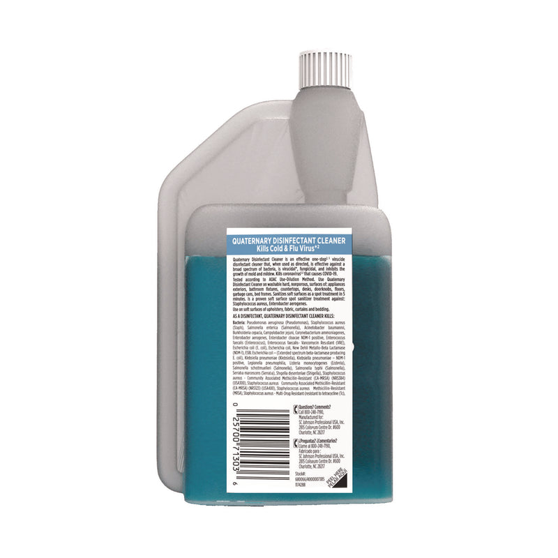 SC Johnson Professional® Quaternary Disinfectant Cleaner, 32 oz Bottle, 6/Carton (SJN680066) Case of 6