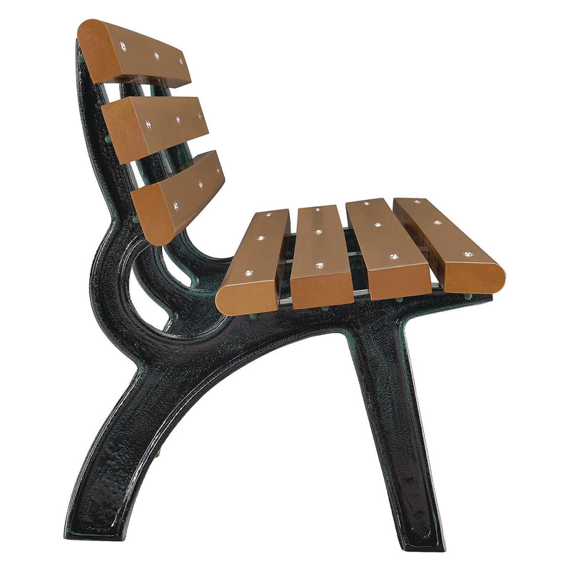 Global Industrial® Recycled Plastic Benches with Back, 72 x 23 x 28, Tan (GBE240126TN) Each