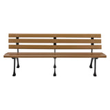 Global Industrial® Recycled Plastic Benches with Back, 72 x 23 x 28, Tan (GBE240126TN) Each