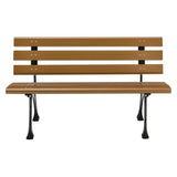 Global Industrial® Recycled Plastic Benches with Back, 48 x 23 x 28, Tan (GBE240125TN) Each