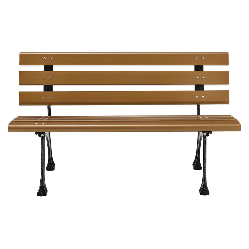 Global Industrial® Recycled Plastic Benches with Back, 48 x 23 x 28, Tan (GBE240125TN) Each