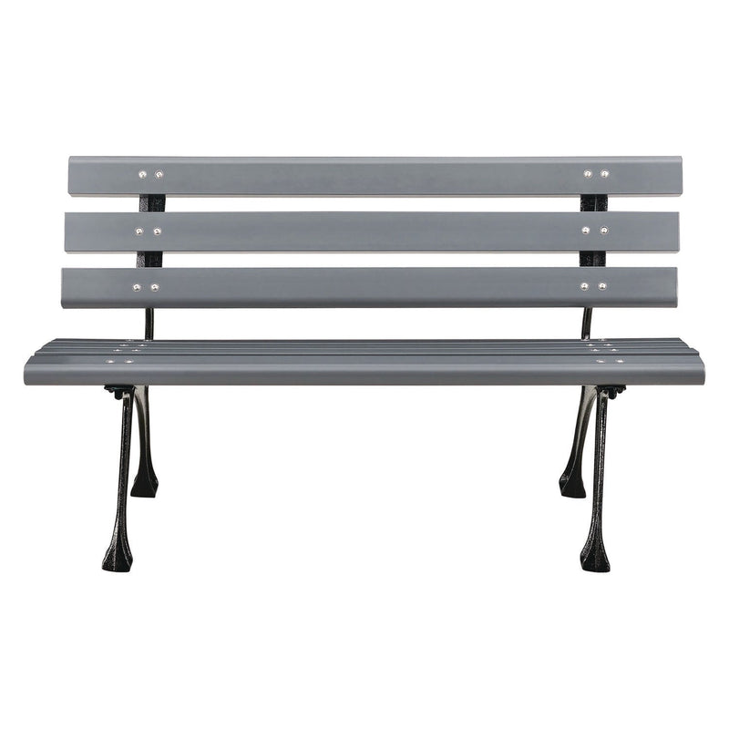 Global Industrial® Recycled Plastic Benches with Back, 48 x 23 x 28, Gray (GBE240125GY) Each