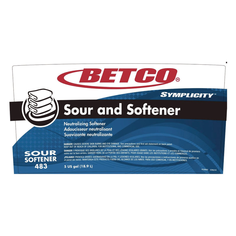 Betco® Symplicity Sour and Softener, Springtime Fresh Scent, 5 gal Pail (BET4837800) Each