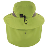 Ergodyne Chill-Its 8934 Ranger Hat with Neck Shade, Microfiber/Polyester, Small/Medium, Lime (EGO12710) Each