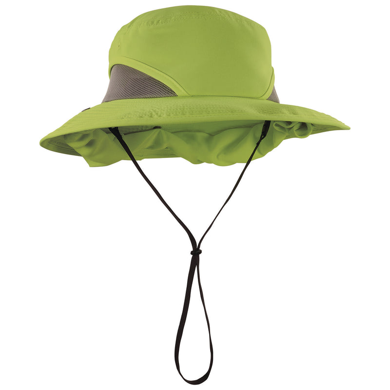 Ergodyne Chill-Its 8934 Ranger Hat with Neck Shade, Microfiber/Polyester, Small/Medium, Lime (EGO12710) Each