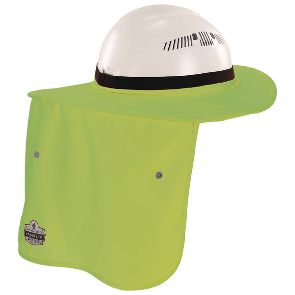 Ergodyne Chill-Its 6661 Universal Hard Hat Brim with Neck Shade, Lime (EGO12721) Each