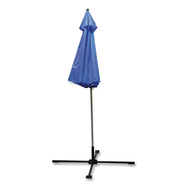 Ergodyne SHAX 6199 Lightweight Work Umbrella and Stand Kit, 90" Span, 92" Long, Blue Canopy (EGO12966) Each