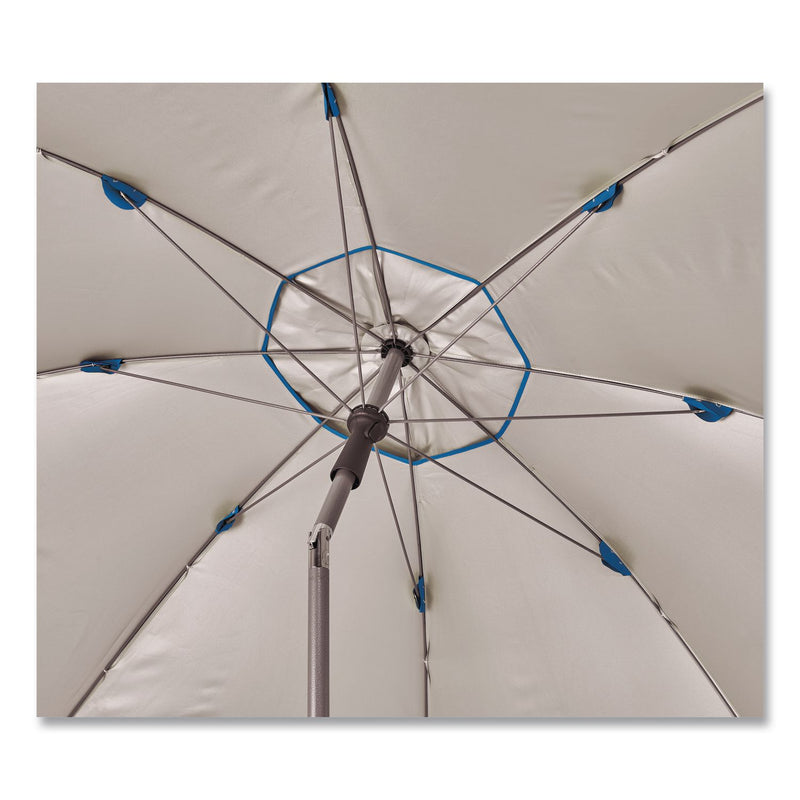 Ergodyne SHAX 6199 Lightweight Work Umbrella and Stand Kit, 90" Span, 92" Long, Blue Canopy (EGO12966) Each