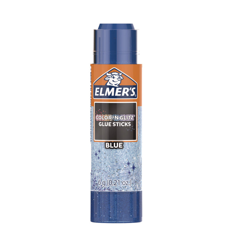 Elmer's® Glitter Glue Sticks, Applies Assorted Colors, 0.21 oz, Dries Clear Glitter, 12/Pack (EPI2197116) Pack of 12