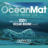 deflecto® Oceanmat Carpet Chair Mat, 36 x 48, Lipped, Clear (DEFCM1K112OCB) Each