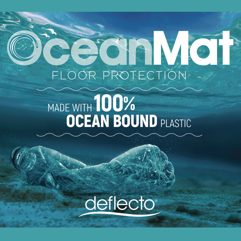 deflecto® Oceanmat Carpet Chair Mat, 36 x 48, Lipped, Clear (DEFCM1K112OCB) Each