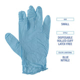 Boardwalk® Disposable Examination Nitrile Gloves, Powder-Free, X-Small, 5 mil Thick, 9.5" Long, Blue, 100/Box (BWK382XSBXA) Box of 100
