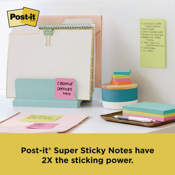 Scotch™ Office Essentials Kit, 7 Pads Assorted Super Sticky Notes, 1 Pack Flags, Roll Magic Tape, Roll Super-Hold Tape, 1 Scissors (MMMSPIPK) 1 KT
