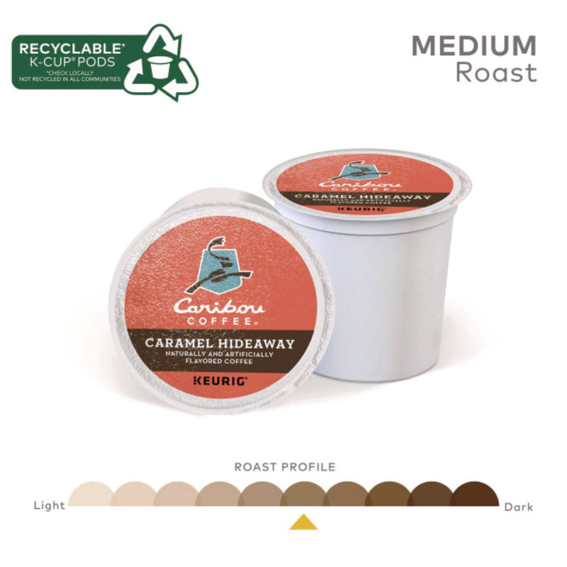 Caribou Coffee® Caramel Hideaway K-Cups, Mild Roast, 24/Box (GMT6996) Box of 24