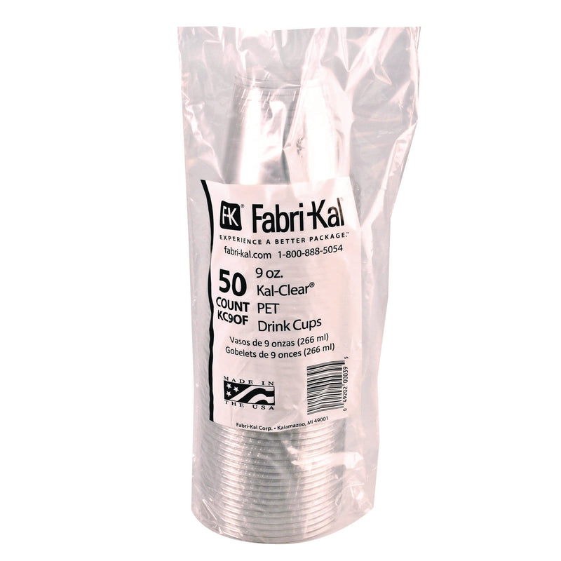Fabri-Kal KC9OF Clear 9 Ounce Old Fashioned Plastic Cup (KC9OFFAB) 20 Packs of 50