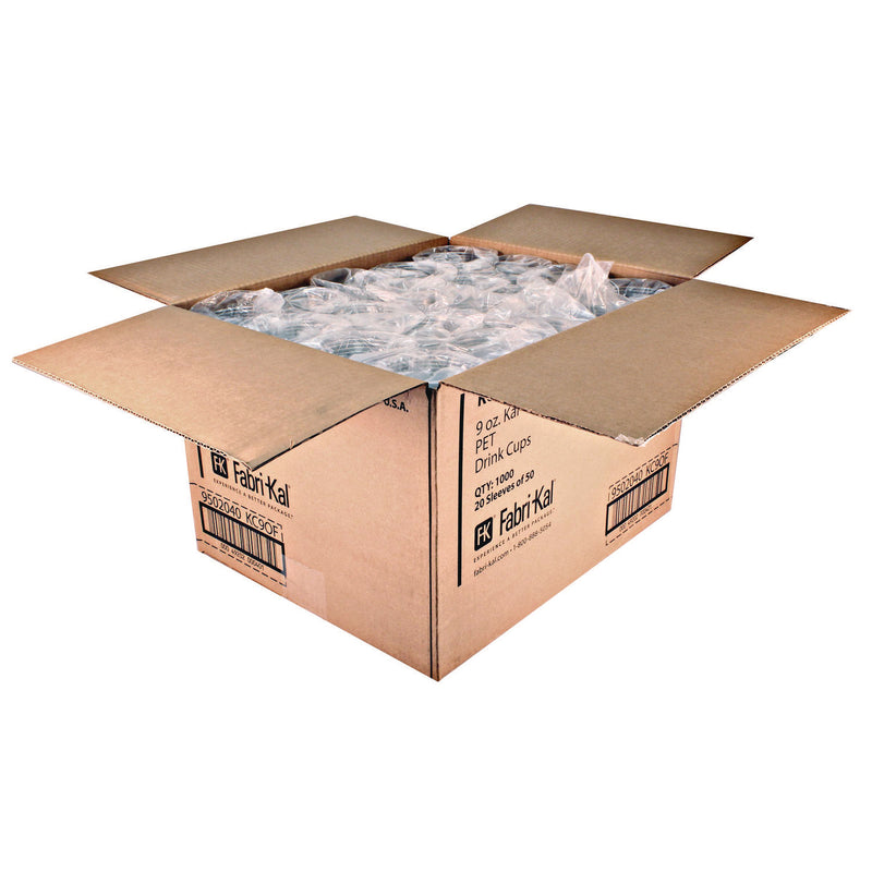 Fabri-Kal KC9OF Clear 9 Ounce Old Fashioned Plastic Cup (KC9OFFAB) 20 Packs of 50
