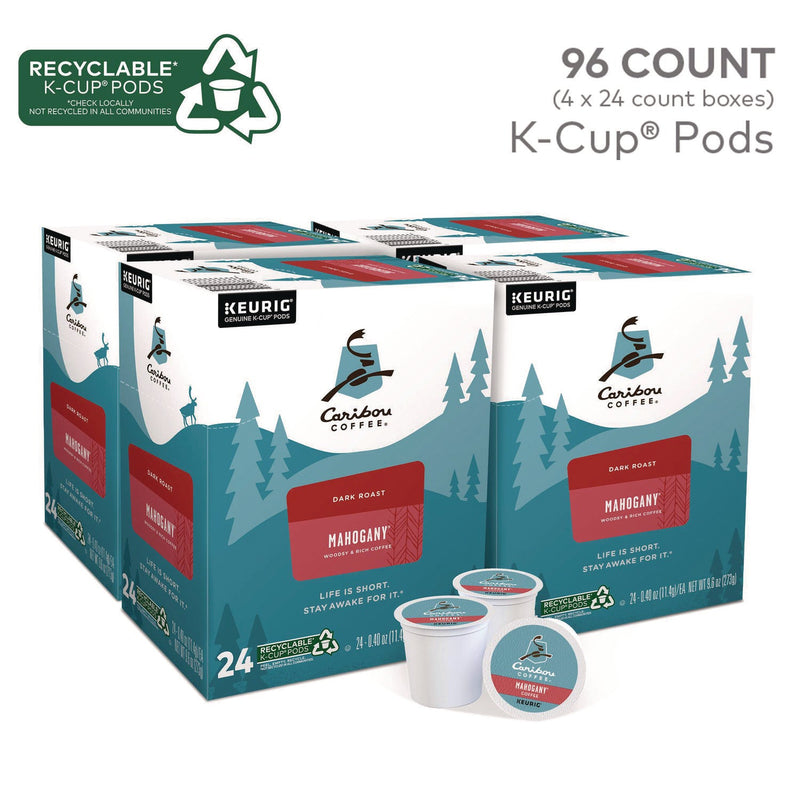 Caribou Coffee® Mahogany Coffee K-Cups, 96/Carton (GMT6990CT) Case of 96