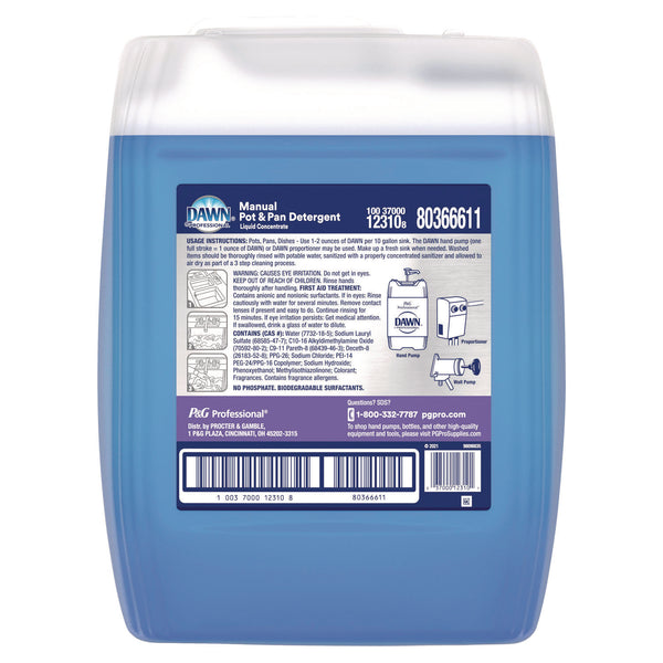 Dawn Professional Manual Pot and Pan Dish Detergent, Original Scent, 5 gal Bottle, 34/Pallet (PGC12310PL) Each