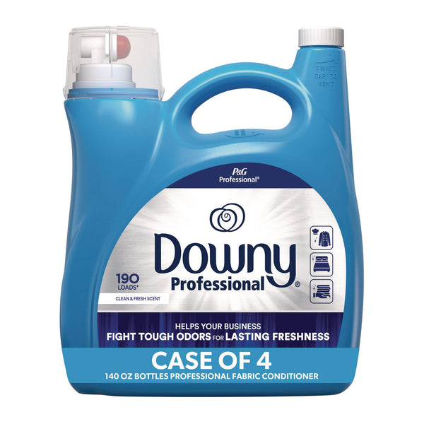 Downy Commercial Liquid Fabric Softener, Clean and Fresh Scent, 140 oz Pour Bottle, 4/Carton (PGC14121) Case of 4