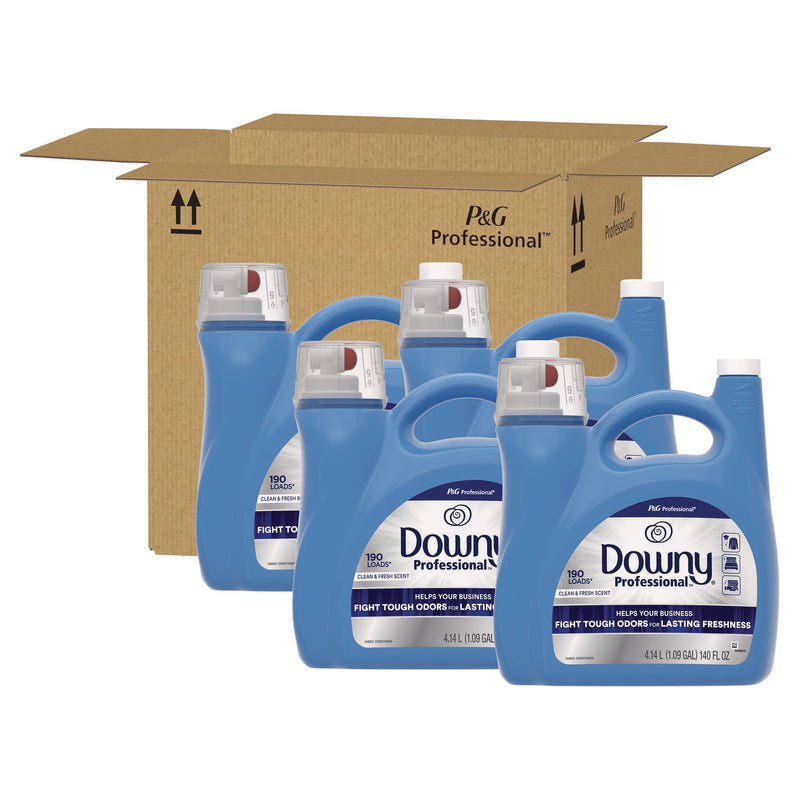 Downy Commercial Liquid Fabric Softener, Clean and Fresh Scent, 140 oz Pour Bottle, 4/Carton (PGC14121) Case of 4