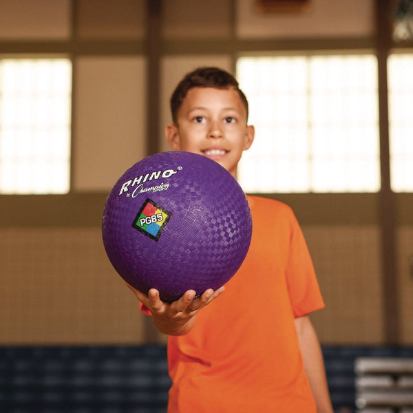 Champion Sports 8.5" Playground Ball Set with Pump, Assorted Colors, 6/Set (CSIPG85XSET) Each