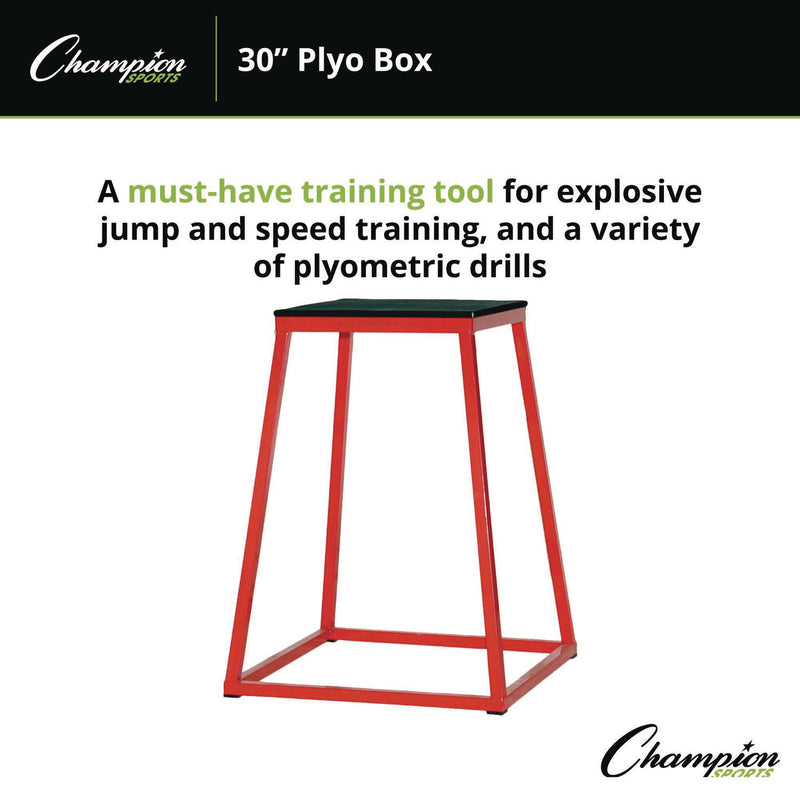 Champion Sports Plyo Box, 30" h, 24 x 24 Base (CSIPXB30) Each