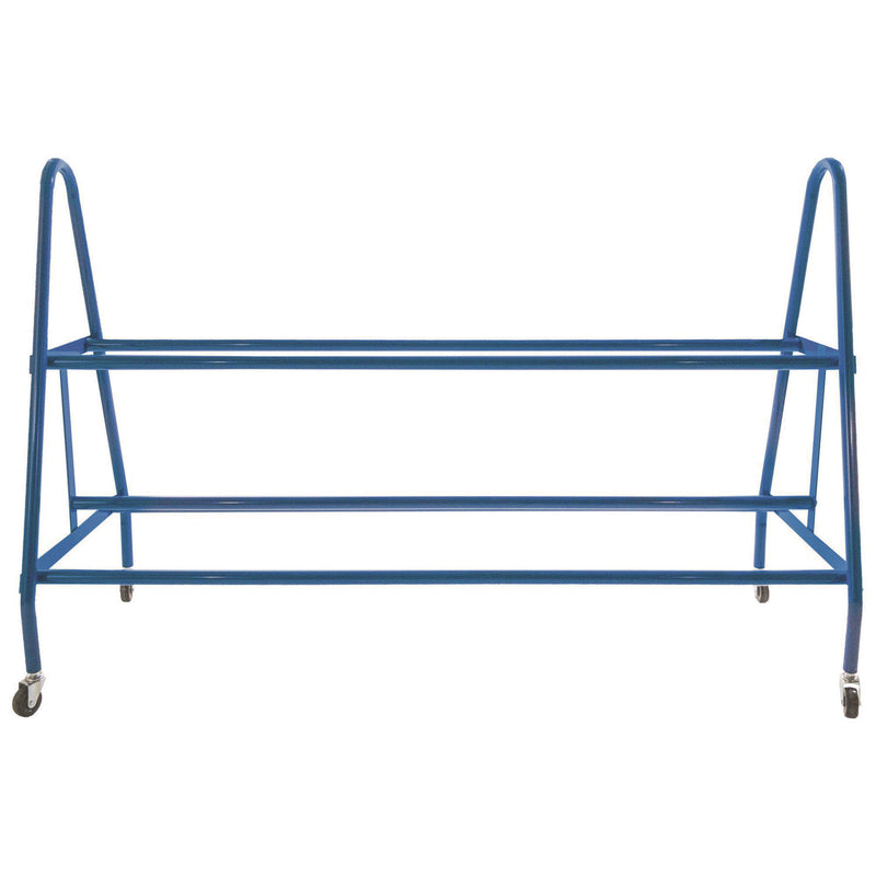 Champion Sports Heavy-Duty Deluxe Ball Cart, Metal, 132 lb Capacity, 17.5 x 59 x 35.75, Blue (CSIBRC18) Each