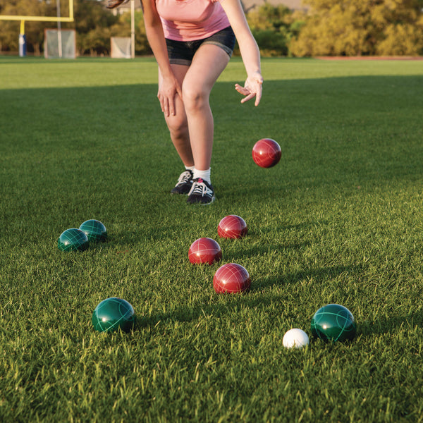 Champion Sports Deluxe Bocce Tournament Set, 4.25" dia Balls, Assorted Colors (CSICG200) Each