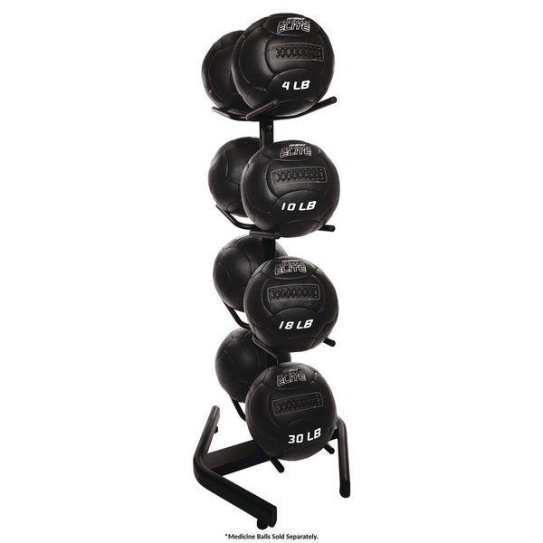 Champion Sports U-Ring Double Medicine Ball Tree, 28" x 28" x 60", Black (CSIDTM1) Each