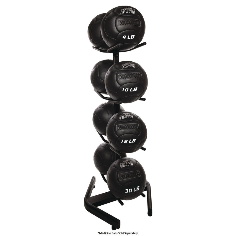 Champion Sports U-Ring Double Medicine Ball Tree, 28" x 28" x 60", Black (CSIDTM1) Each