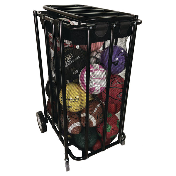 Champion Sports Compact Lockable Ball Locker, Metal, 176 lb Capacity, 22 x 28 x 43, Black (CSICBL) Each