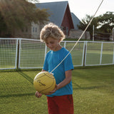 Champion Sports Deluxe Tether Ball Set, Tetherball/102" Cord/(4) 24" Telescoping Poles/Carry Bag/Pump with Needle (CSIDTBSET) Each