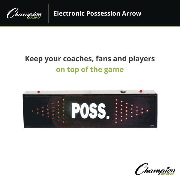 Champion Sports Electronic Possession Arrow, 21" x 3" x 6", Black Face, Red Graphics (CSIPARROW) Each