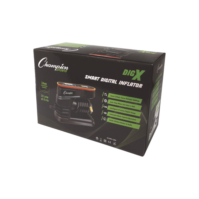 Champion Sports Champion Sports Digital Electronic Inflator, 0.78 cu ft/min, 30 psi, 70" Cord (CSIDIGX) Each