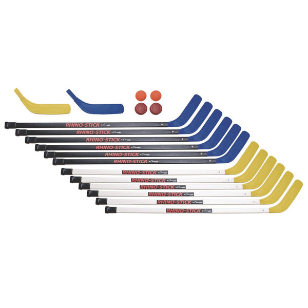 Champion Sports 43" Rhino Stick Hockey Set, 12 Sticks/2 Pucks/2 Balls/2 Extra Blades (CSIHS43SET) Each